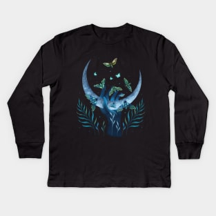 Moth Hand Kids Long Sleeve T-Shirt